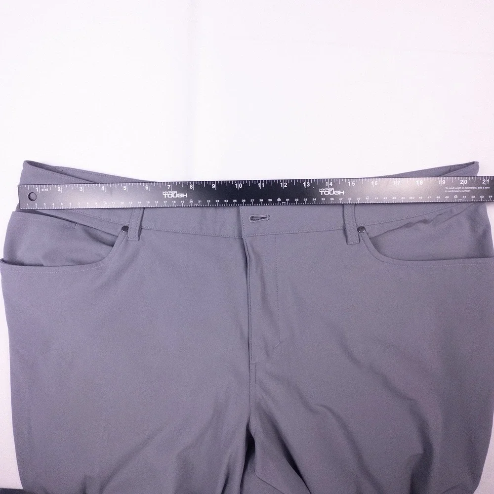 LULULEMON ABC Classic‎ Fit Pants Warpstreme Grey Men's 41x27 MISSING BUTTON